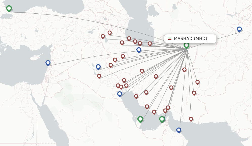 پروازهای خارجی از و به مشهد و خرید راحت آن از سفرآنلاین